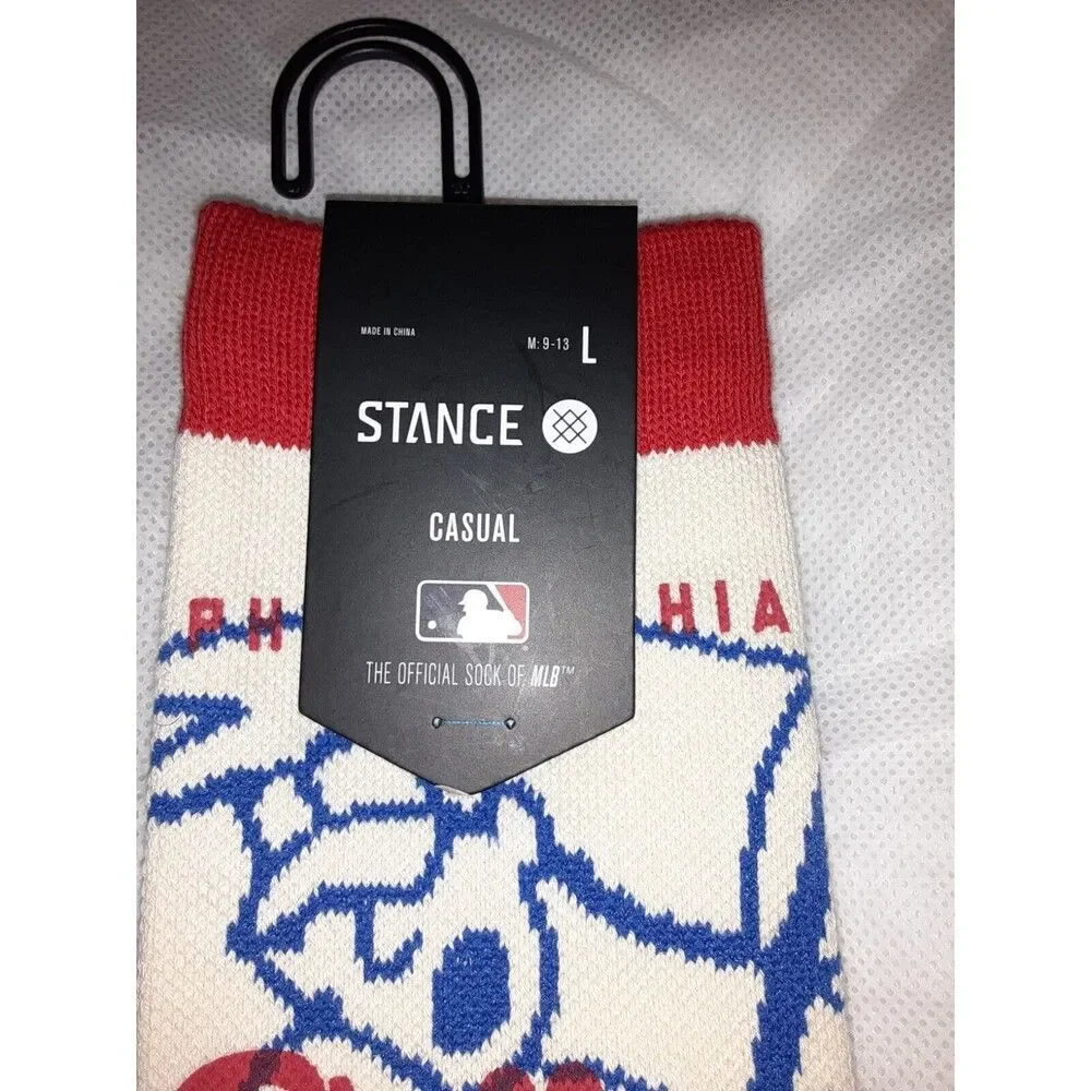Stance MLB Philadelphia Phillies Hey Batter Socks Size L 9-13 NWT